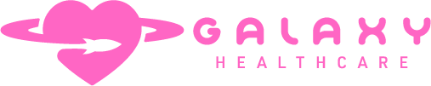 Pink logo for Galaxy Healthcare