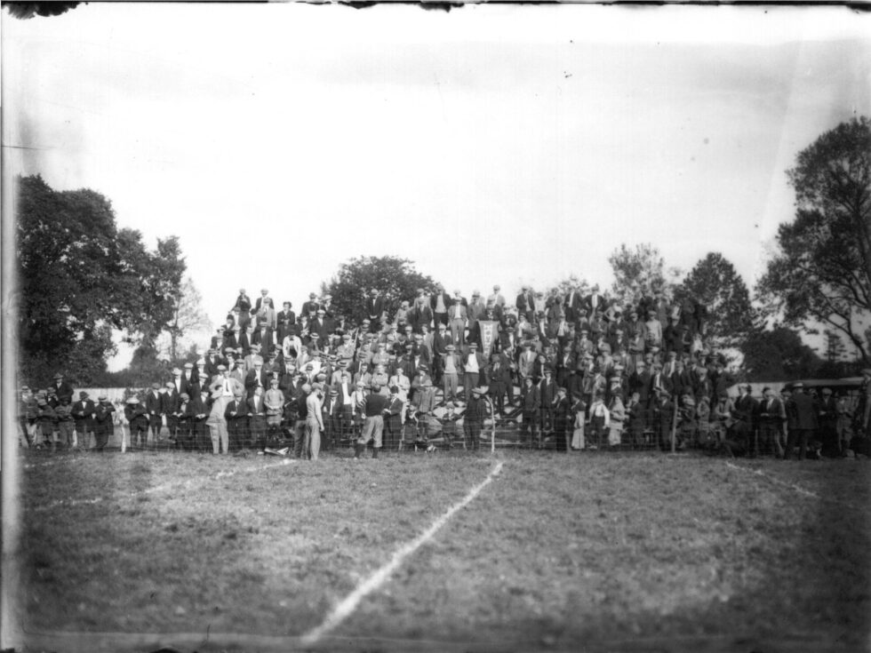 Spectators in the stands at a Miami / Kentucky football game